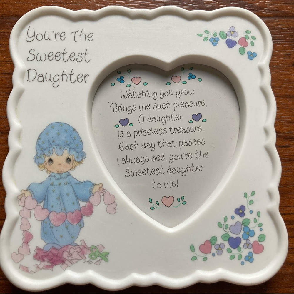Precious Moments “Your The Sweetest Daughter” Poem Frame